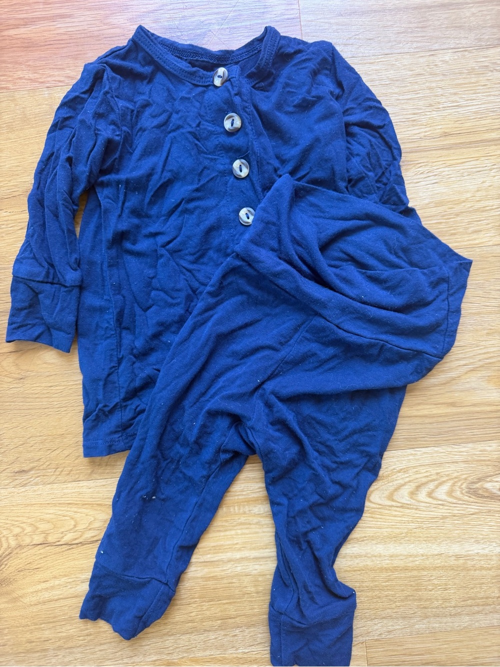 Navy Blue Two-Piece Toddler Pajama Set